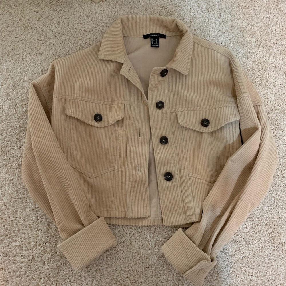 Forever 21 Cropped Corduroy Jacket